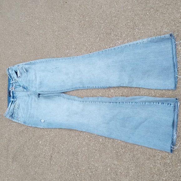Y2K Sincerely Jules Light Wash Flare Distressed Jeans Boho Womens, 25 - Picture 1 of 6